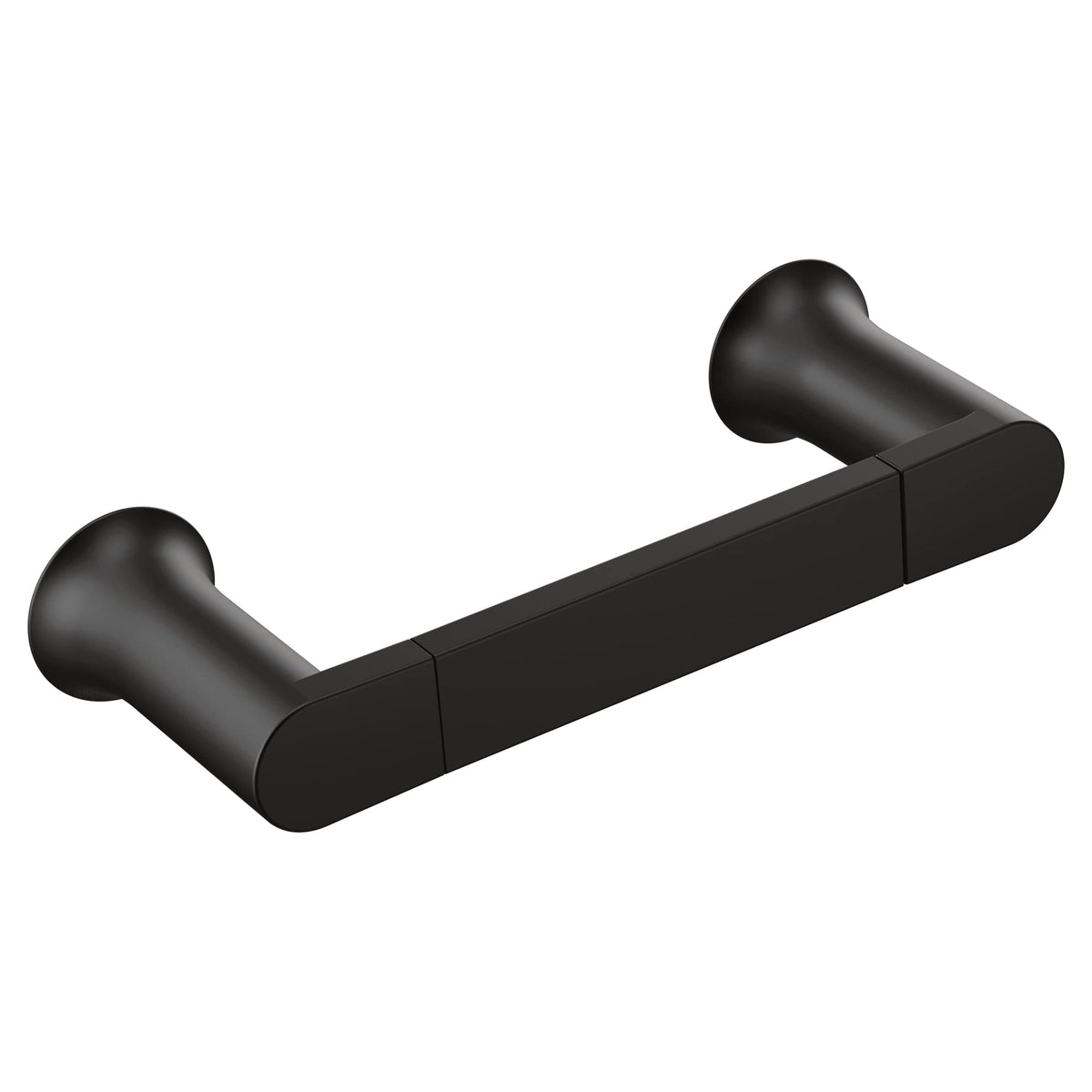 Moen Genta LX towel bar in matte black, 6.8 inches, ideal for compact spaces