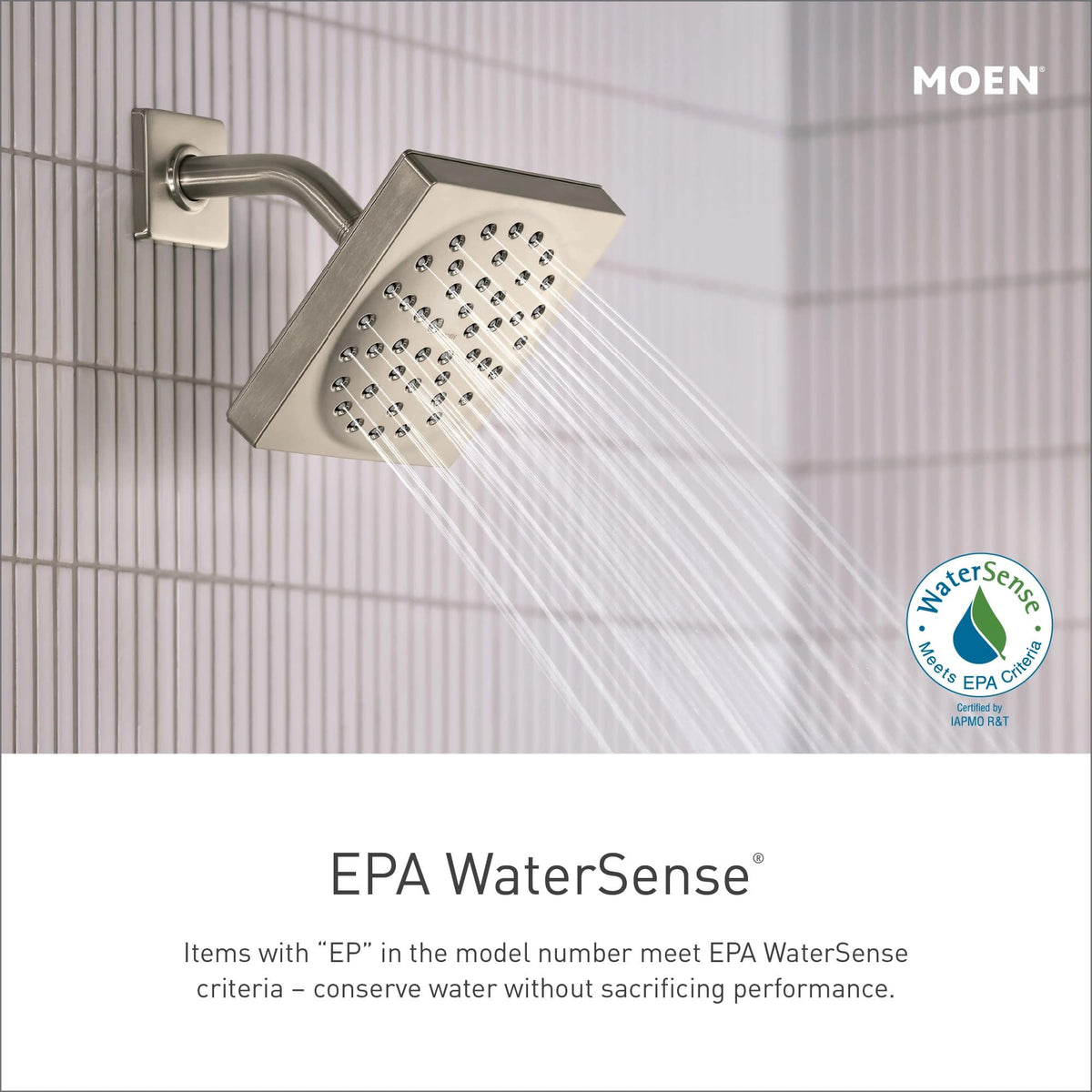 Moen Genta LX tub spout complements a modern bathroom.