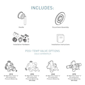 Moen Gibson chrome packaging display showing product details