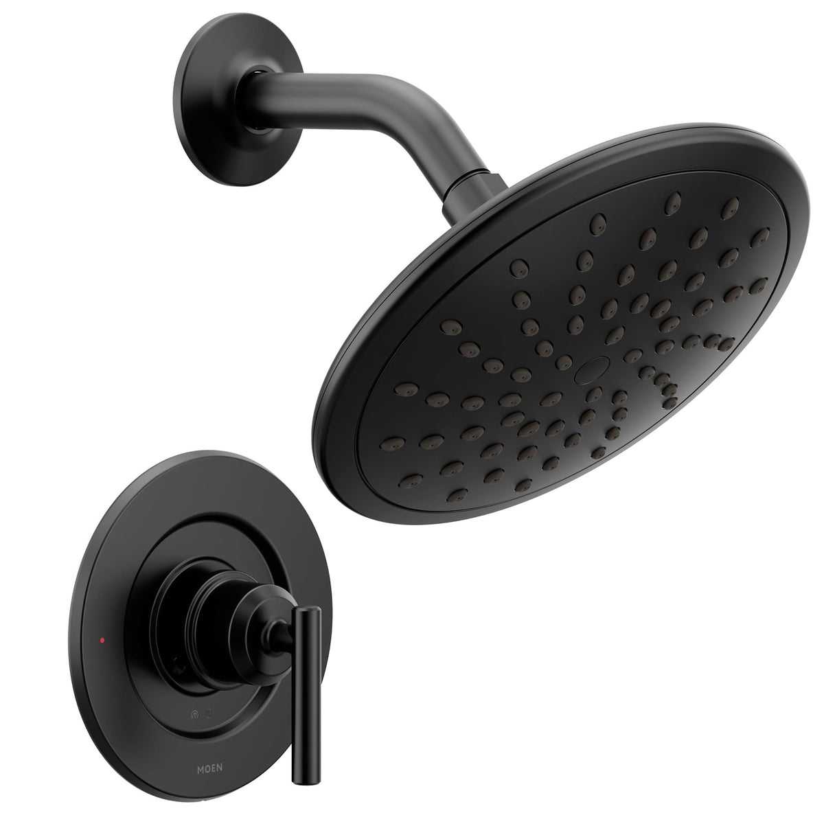 Moen Gibson matte black shower trim for bold modern style