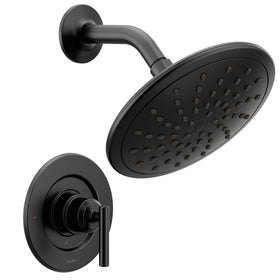 Moen Gibson matte black shower trim for bold modern style