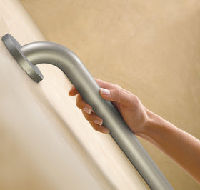 Moen grab bar installed in a shower for reliable bathroom support