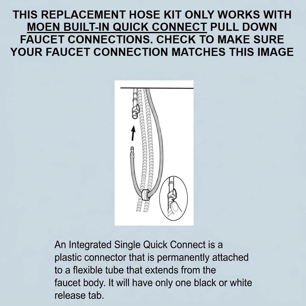 Moen hose part 187108 label inside box for identification