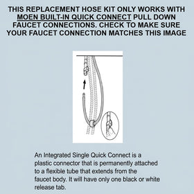 Moen hose part 187108 label inside box for identification