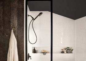 Close-up of Mediterranean Bronze finish on Moen Hydro Energetix