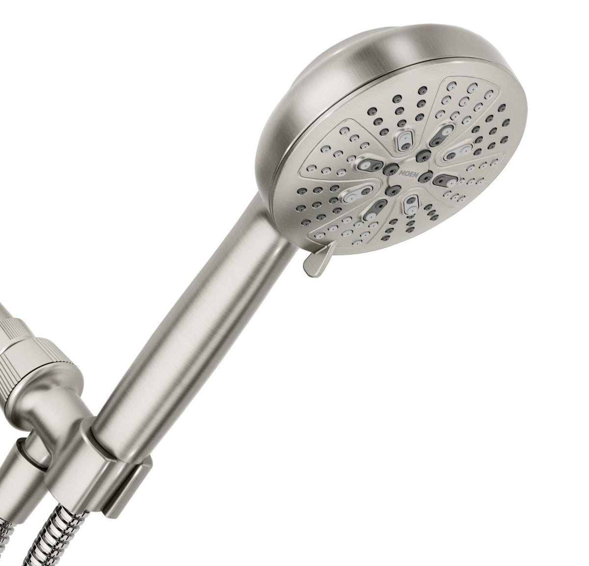 Moen Hydro Energetix high-pressure head delivers powerful, consistent shower performance.