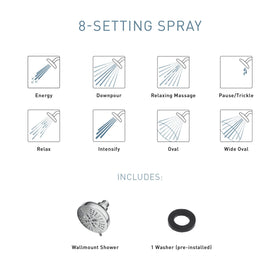 Moen Hydro Energetix high-pressure setting delivers stronger water flow for a revitalizing rinse.