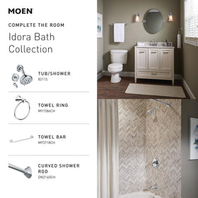 Moen Idora limited lifetime warranty for long-term reliability.