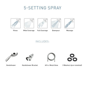 Moen Ignite chrome spray settings dial for customized rinses