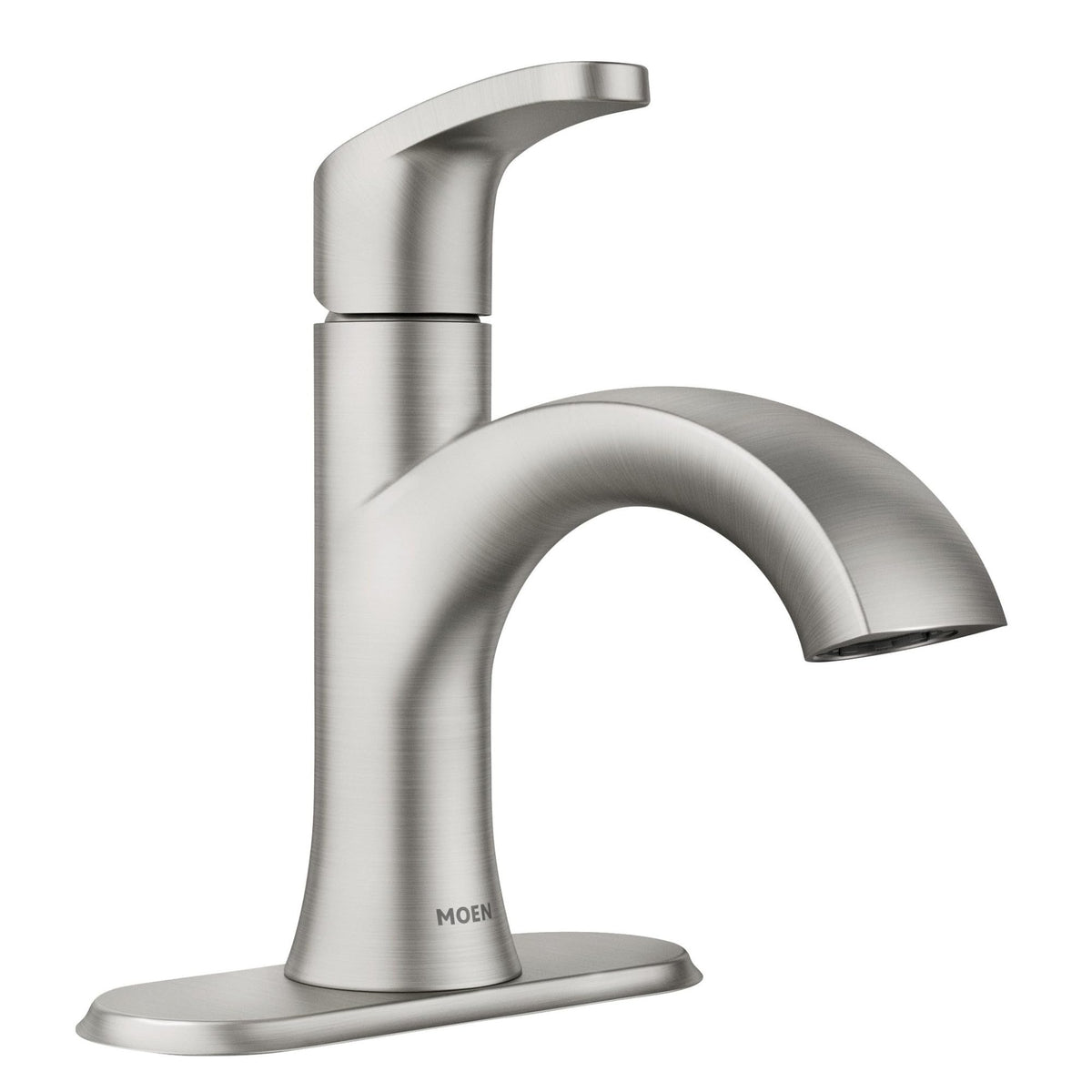 Moen Karis optional deck plate enables a three-hole look on compatible sinks.