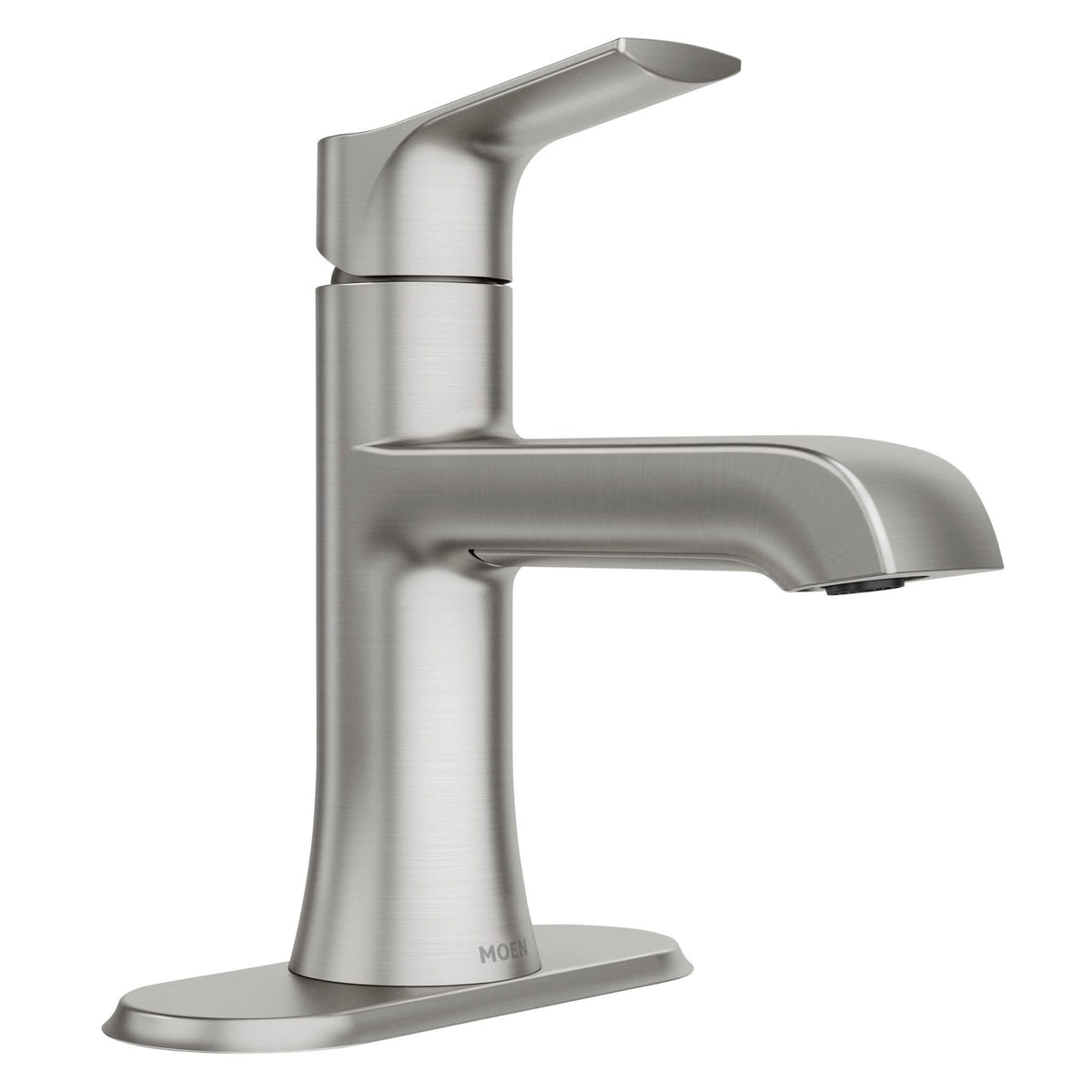 Moen LISO push-down drain assembly with flexible supply lines