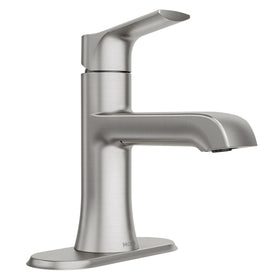 Moen LISO push-down drain assembly with flexible supply lines