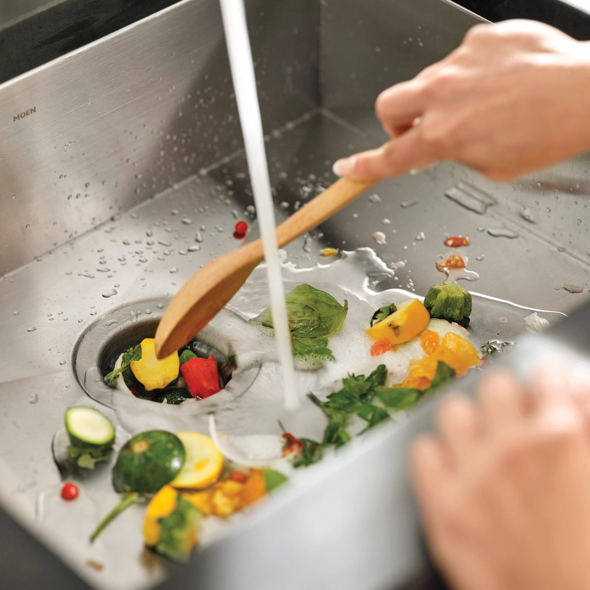 Moen Lite Series Pro quiet operation in a modern kitchen
