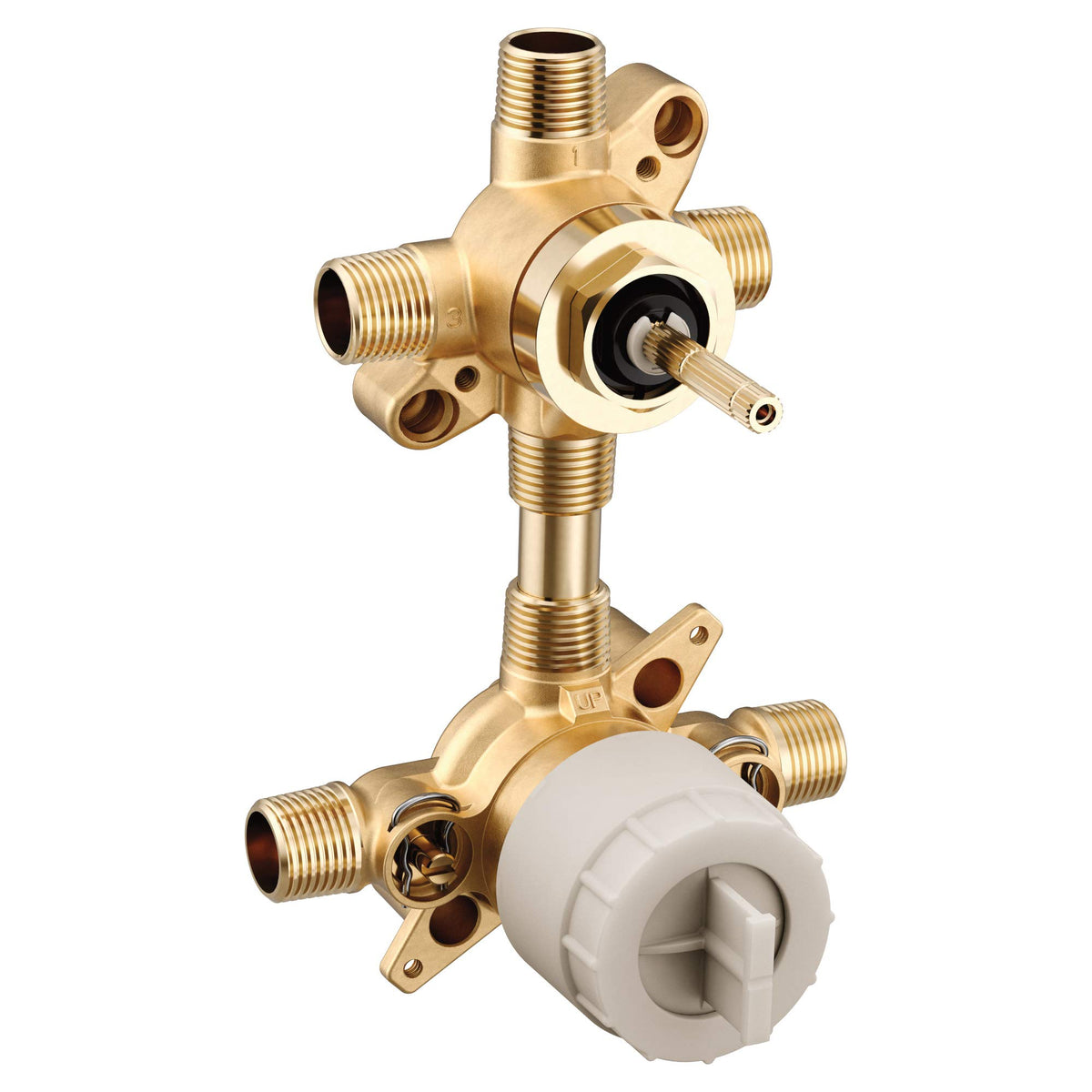 Moen M-CORE valve transfer assembly enabling multi-shower control.