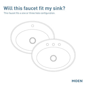 Moen Meena faucet installed with a 3-hole deckplate for classic style