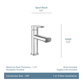 Moen Meena matte black faucet with deckplate option for clean installation
