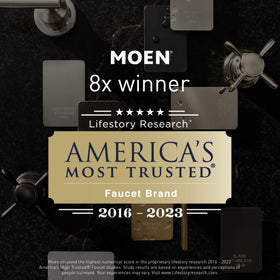 Moen Meena water-efficient design supports responsible consumption without sacrificing flow