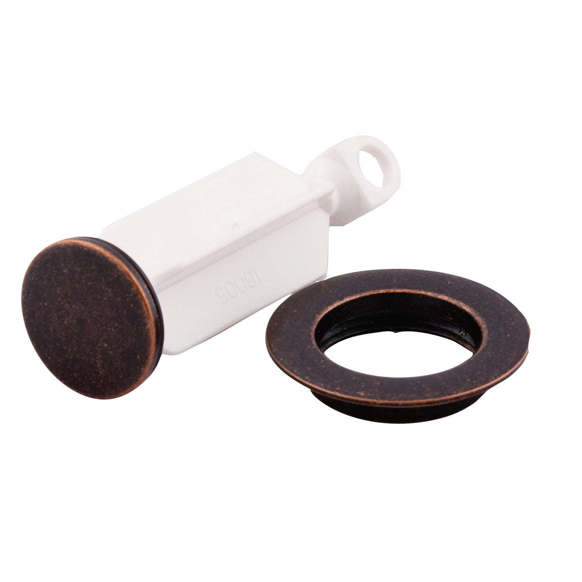 Moen oil rubbed bronze drain plug and seat with easy install.