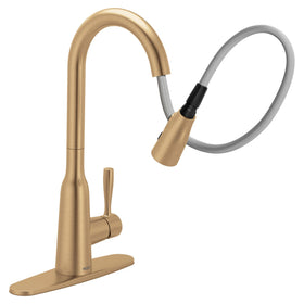 Moen Orivesi bronzed gold finish adds warm, modern style to your kitchen.