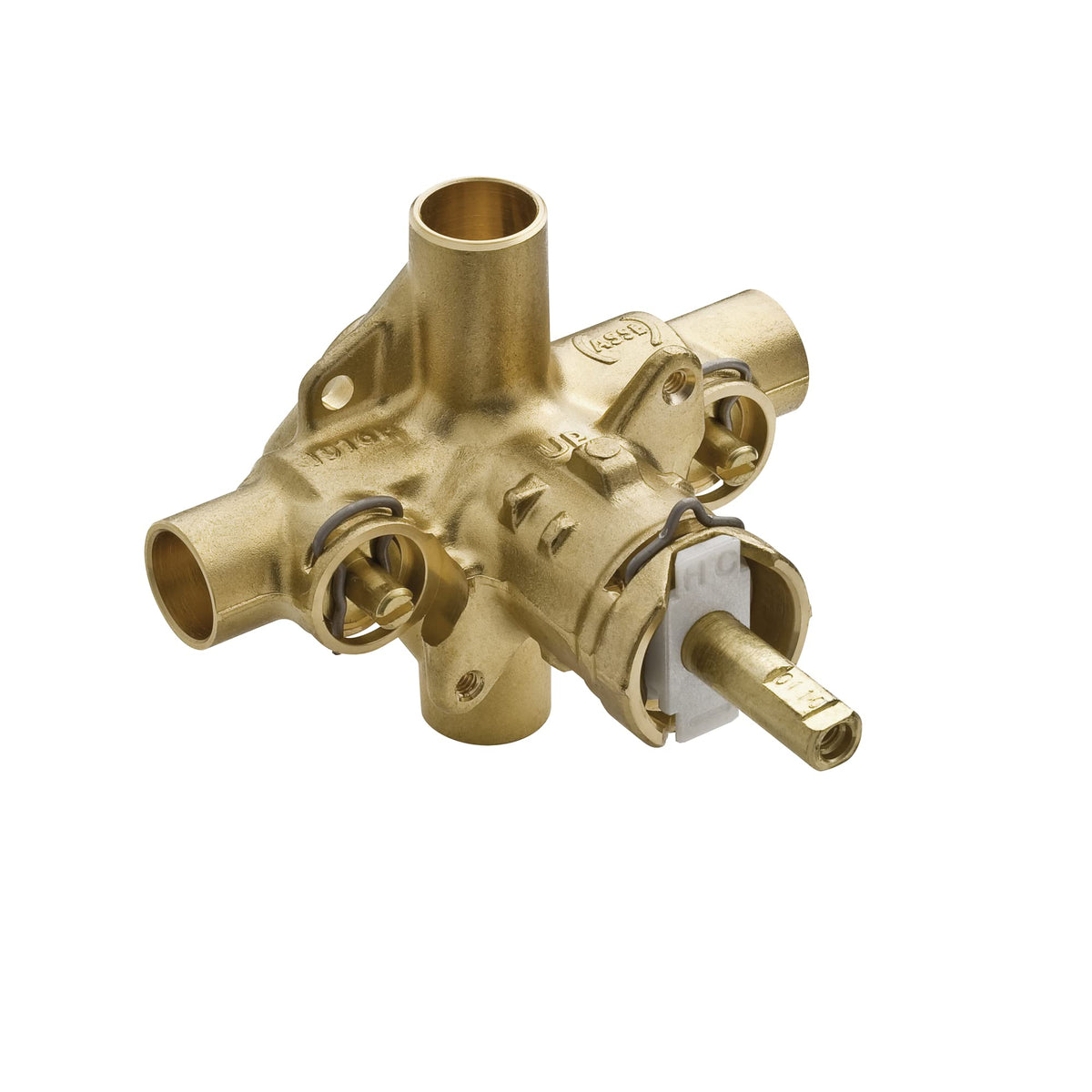 Moen PosiTemp rough-in valve front view balances water temperature