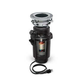 Moen Prep Series disposer grinding action shows fast 2,600 RPM processing