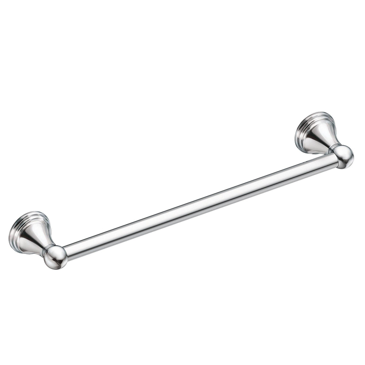 Bathroom scene featuring Moen Preston towel bar for organized towels