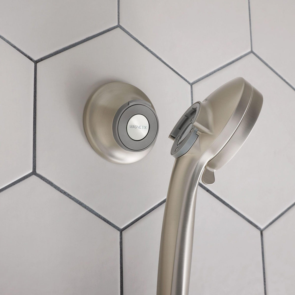 Permanent waterproof adhesive option securing Moen remote dock