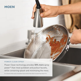 Power Clean spray from Moen Renzo for tougher rinsing tasks