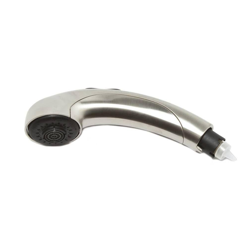 Moen Renzo wand kit in Classic Stainless with a sleek spray head for targeted rinsing.