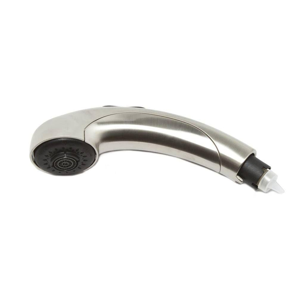 Moen Renzo wand kit in Classic Stainless with a sleek spray head for targeted rinsing.