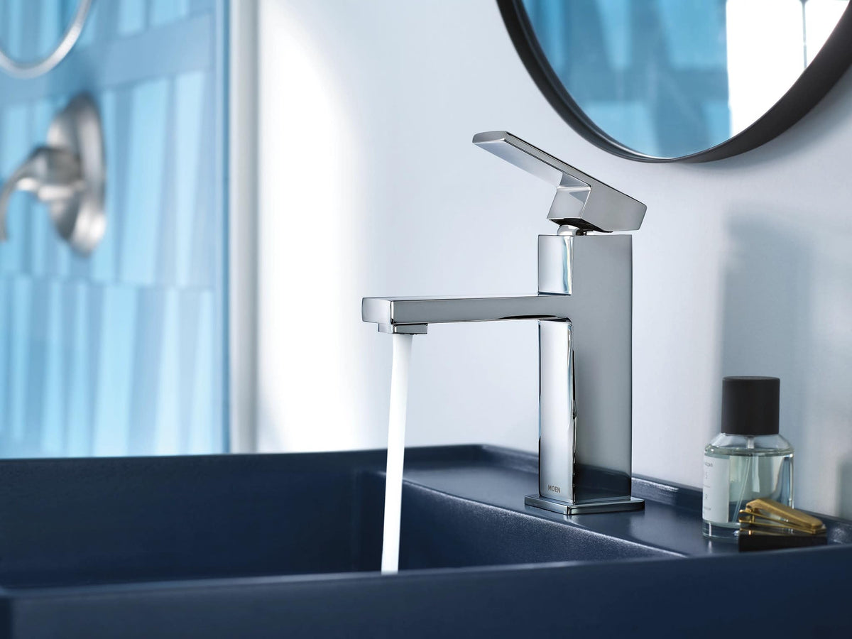 Moen Revyl chrome faucet durability highlighted by long-lasting finish.
