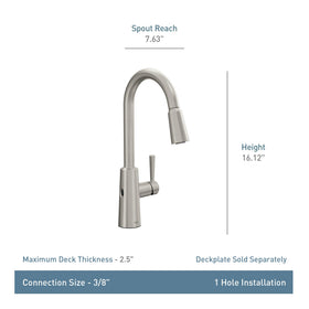 Moen Riley MotionSense Wave detects a hand wave to start water flow