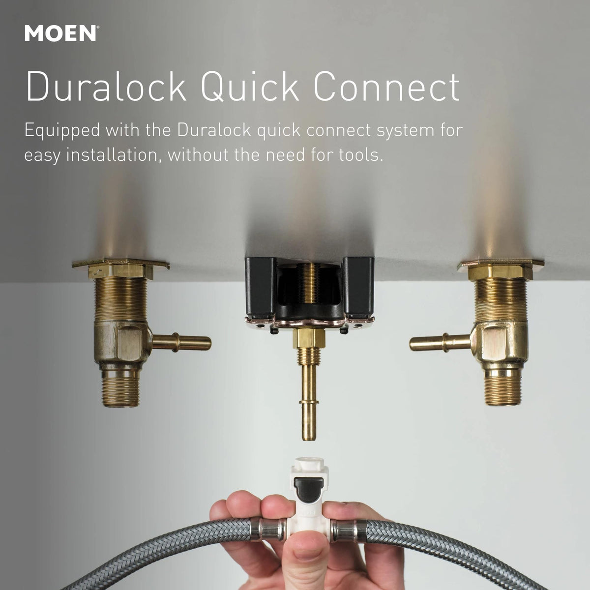 Moen Ronan matte black valve included simplifies installation