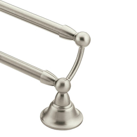 This Moen Sage 24-inch double towel bar has two rods for organized towels.