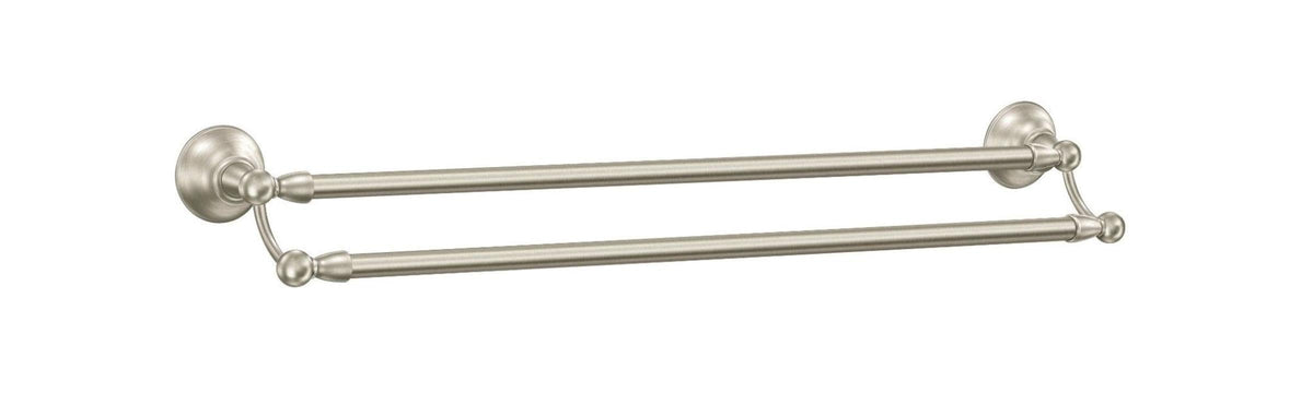 The Sage brushed nickel finish adds warmth to a modern or traditional bath.