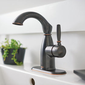Moen Sarona brushed nickel finish close-up demonstrates easy maintenance.