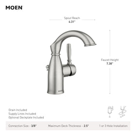 Moen Sarona Mediterranean Bronze faucet handle close-up highlights smooth operation.