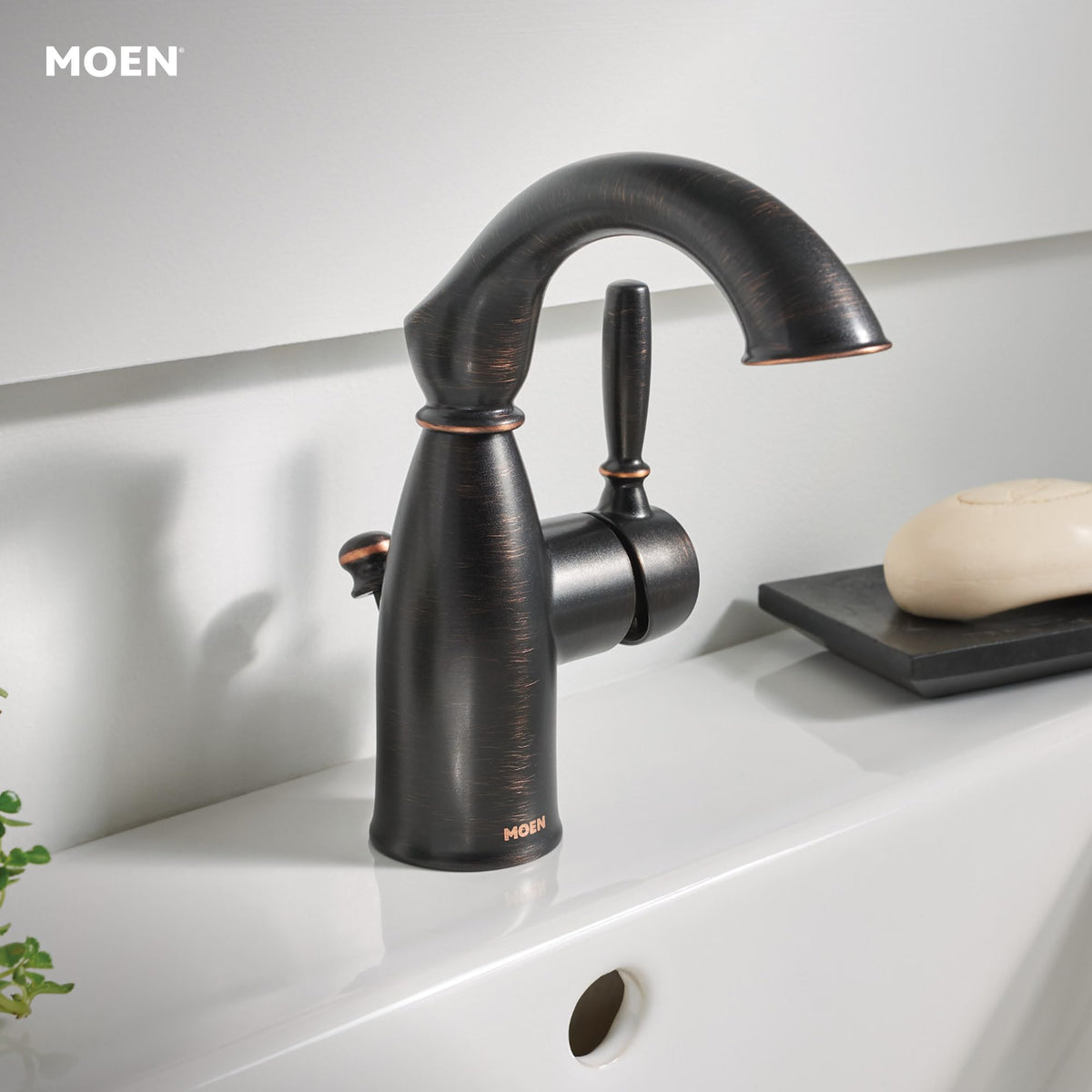 Moen Sarona spot resist brushed nickel finish close-up shows fingerprint resistance.