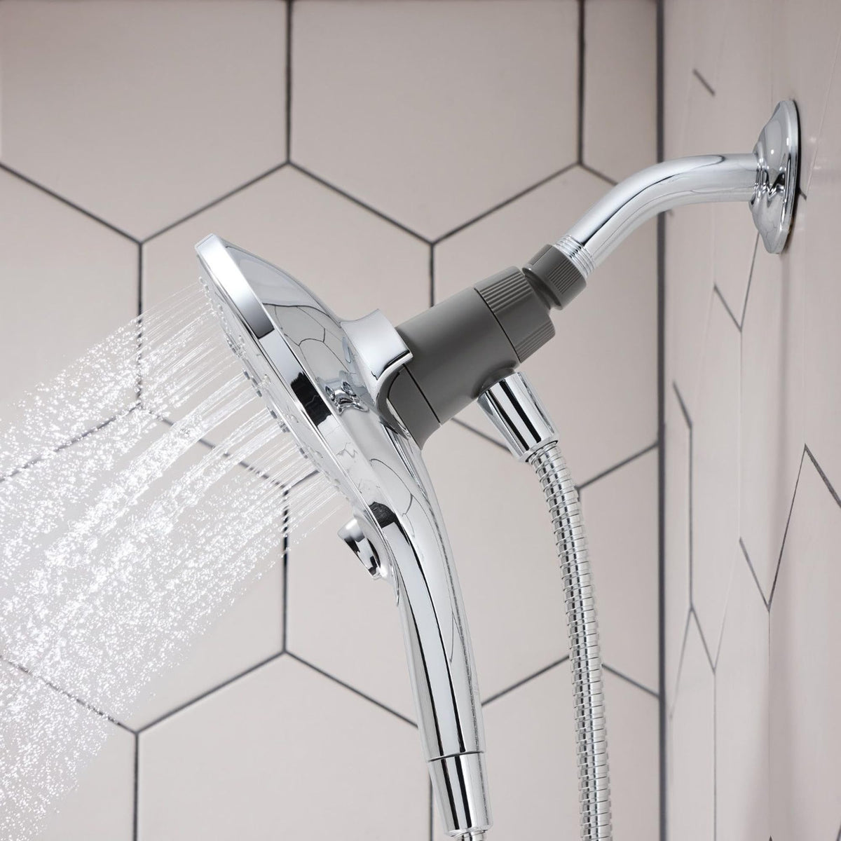 Moen six spray settings let you tailor massage, rinse, or downpour.
