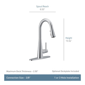 Moen Sleek Reflex docking system ensuring smooth spray head retraction