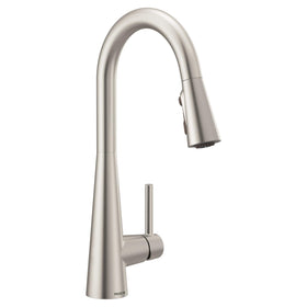 Moen Sleek faucet with spot-resistant stainless finish for a cleaner look and fewer fingerprints