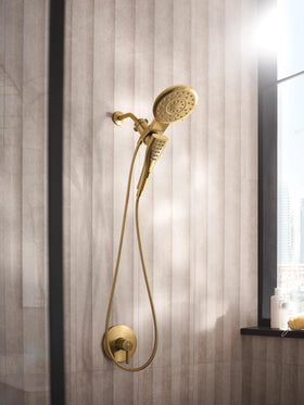 Luxurious brushed gold finish blending classic and modern styles