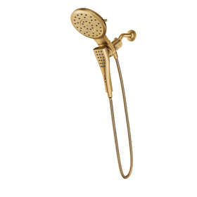 Moen Verso rainshower head in brushed gold with adjustable angles