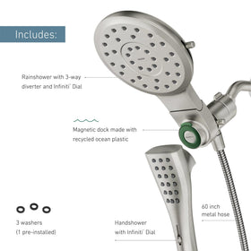 Moen Verso Infiniti dial enabling limitless spray options for personalized comfort.