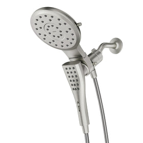 Moen Verso rainhead with Infiniti dial for limitless spray options.
