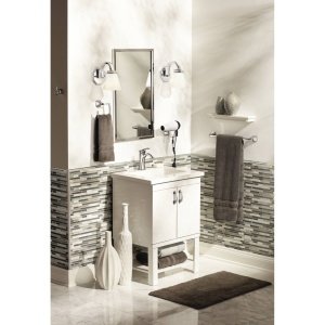 Moen Voss wall mounted open ring provides easy towel access