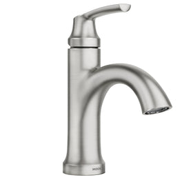 Moen Wellton front view with spot resist brushed nickel finish showing cleaner look