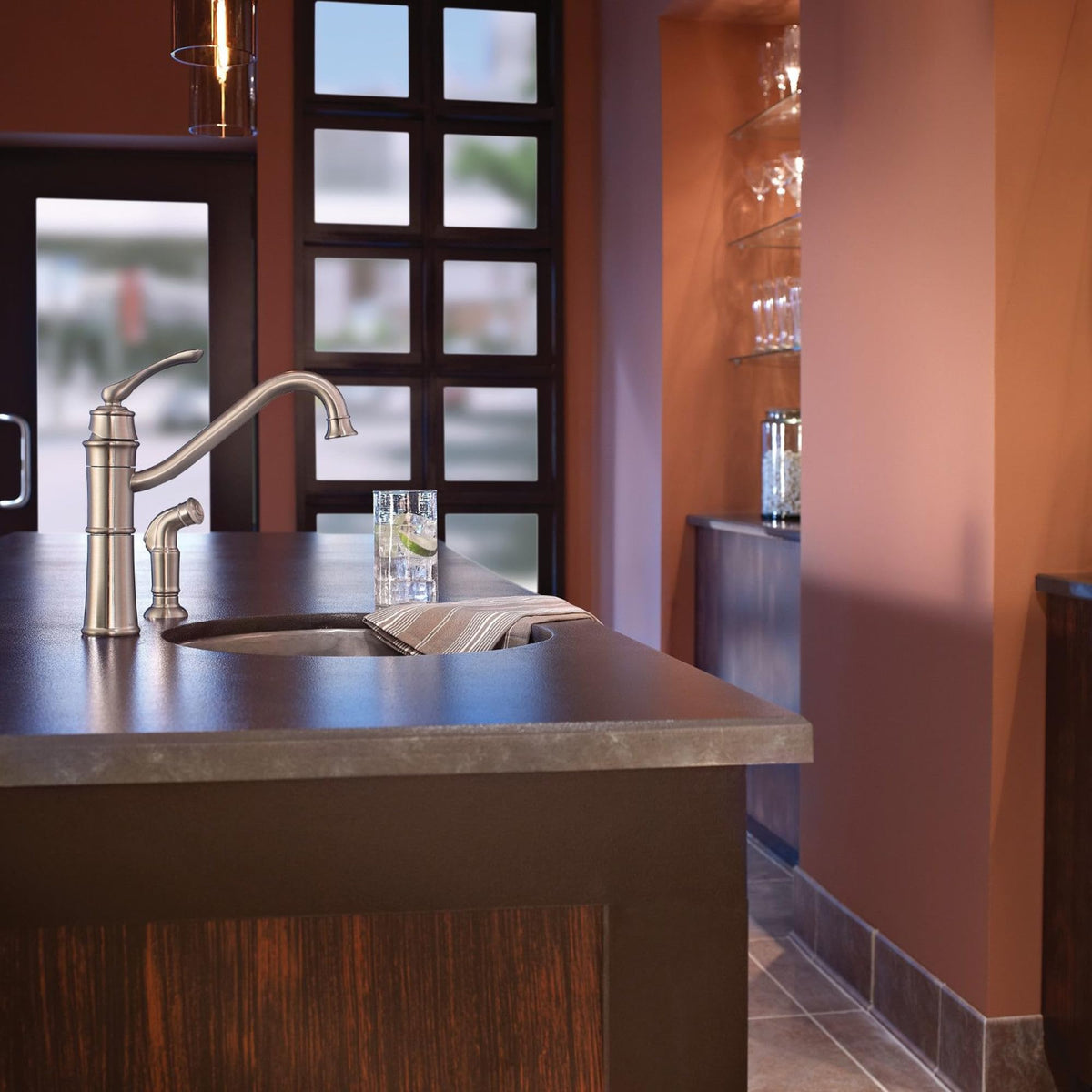 Moen Wetherly aerated stream provides steady, powerful everyday cleaning.