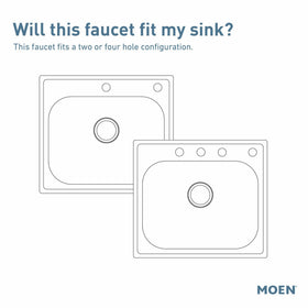 Moen Wetherly single-handle control simplifies temperature and flow adjustment.