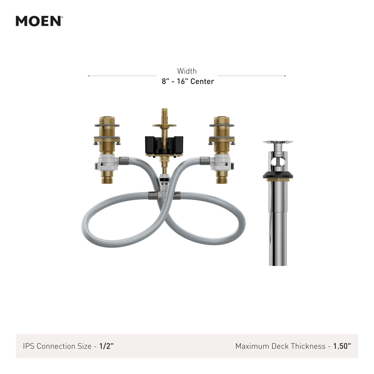 Moen widespread valve compatibility enables easy faucet style refresh.